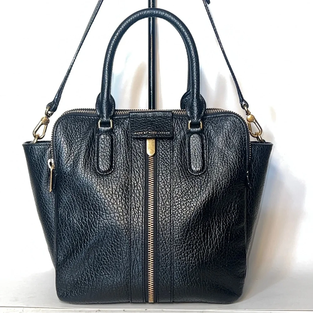 Marc by Marc Jacobs Roaster Satchel Black Leather
